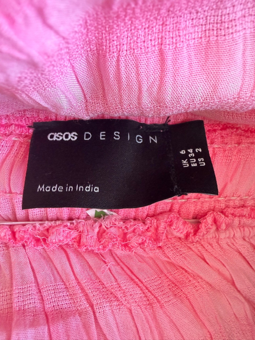 ASOS Pink Mini Dress with Smocked Waist - Picture 2 of 15
